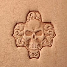 Skull Leather Stamp Tools Stamps Stamping Carving Brass Tool Crafting Punch #383