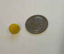 DILL BUTTONS - YELLOW SLICKER COVERED - ROUND - SHANK - 3/8"-- 12 IN A SET