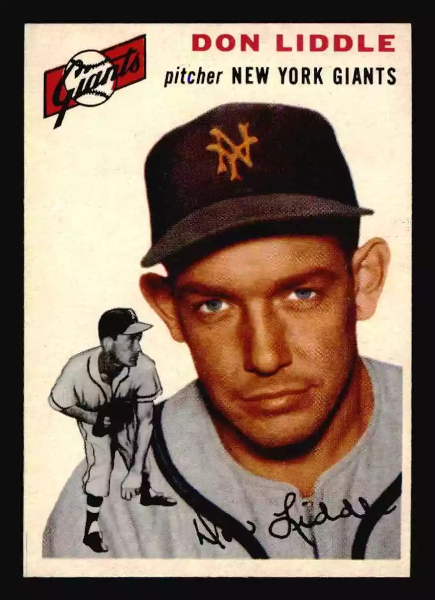 Don Liddle trading card