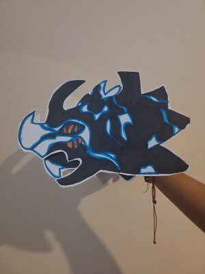 Handmade Beautiful Black and Blue Puppet Dragon 