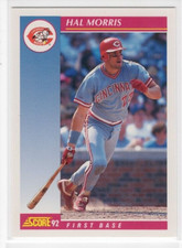 Hal Morris 1992 Score Baseball Base Common #125 Cincinnati Reds