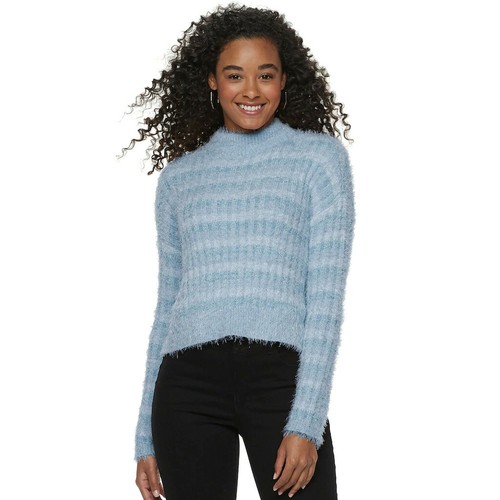 NEW Candie's L Women's Blue Striped 