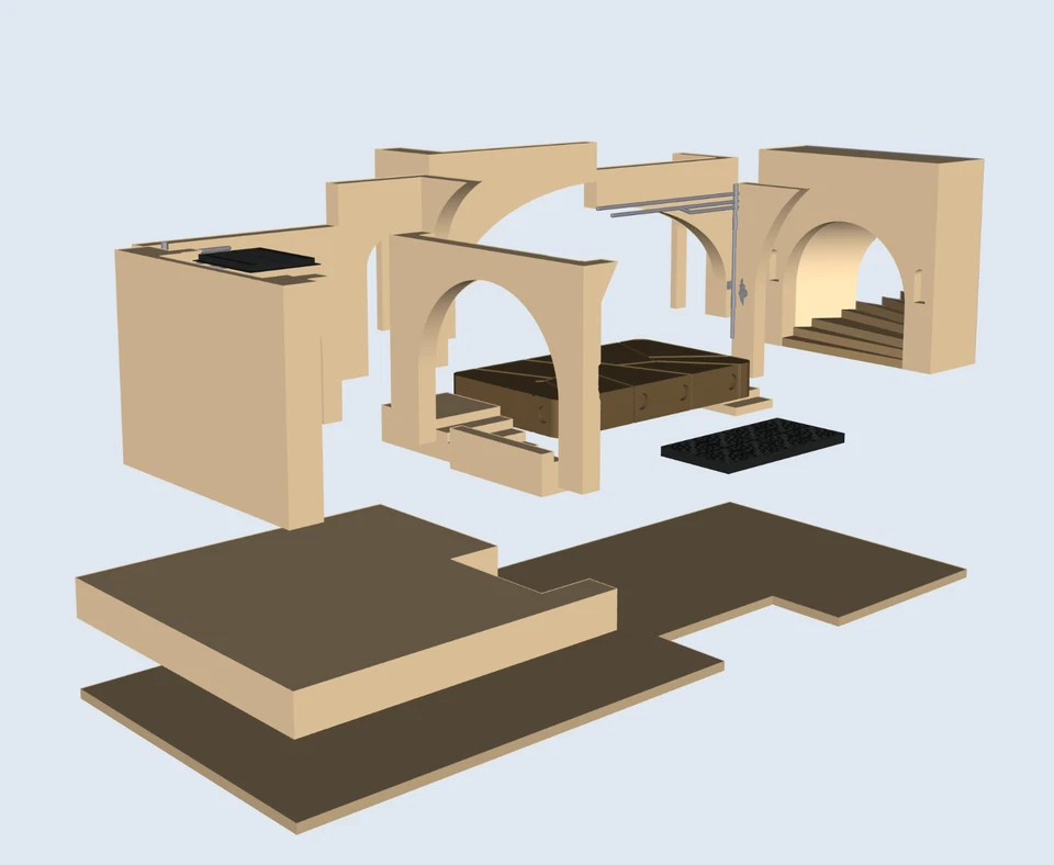 Jabba's Palace (Medium Size) Diorama for 3.75 IN (1:18) Figures (Un-painted Kit) - Image 3 of 4