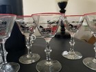 Libby's Cordial Glasses Set Of 6 Horse And Carriage — photo 2