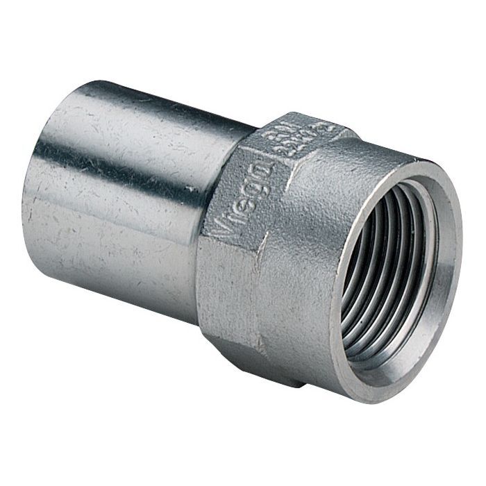 Viega Sanpress Inox Einsteckstück 436827 22 мм x RP 1/2, нержавеющая сталь nichtrostend,