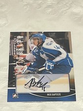 2012-13 HEROES AND PROSPECT AUTOGRAPH NICK BAPTISTE AUTO SUDBURY WOLVES #A-NB