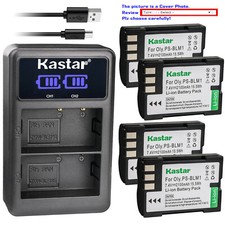 Kastar Battery LCD Dual Charger for Olympus BLM-1 BLM01 Olympus EVOLT E-500 E500