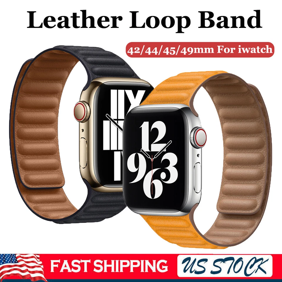 Leather Band For Apple Watch Ultra 10 9 8 7 SE 6 5 4 3 42/44/45/46/49mm Strap - Image 2 of 4