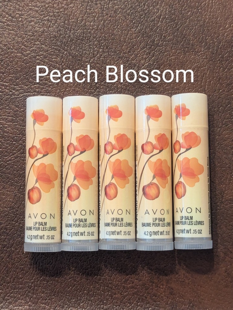 Avon Blossoms Lip Balm Chapstick - Peach Blossom - Lot of 5