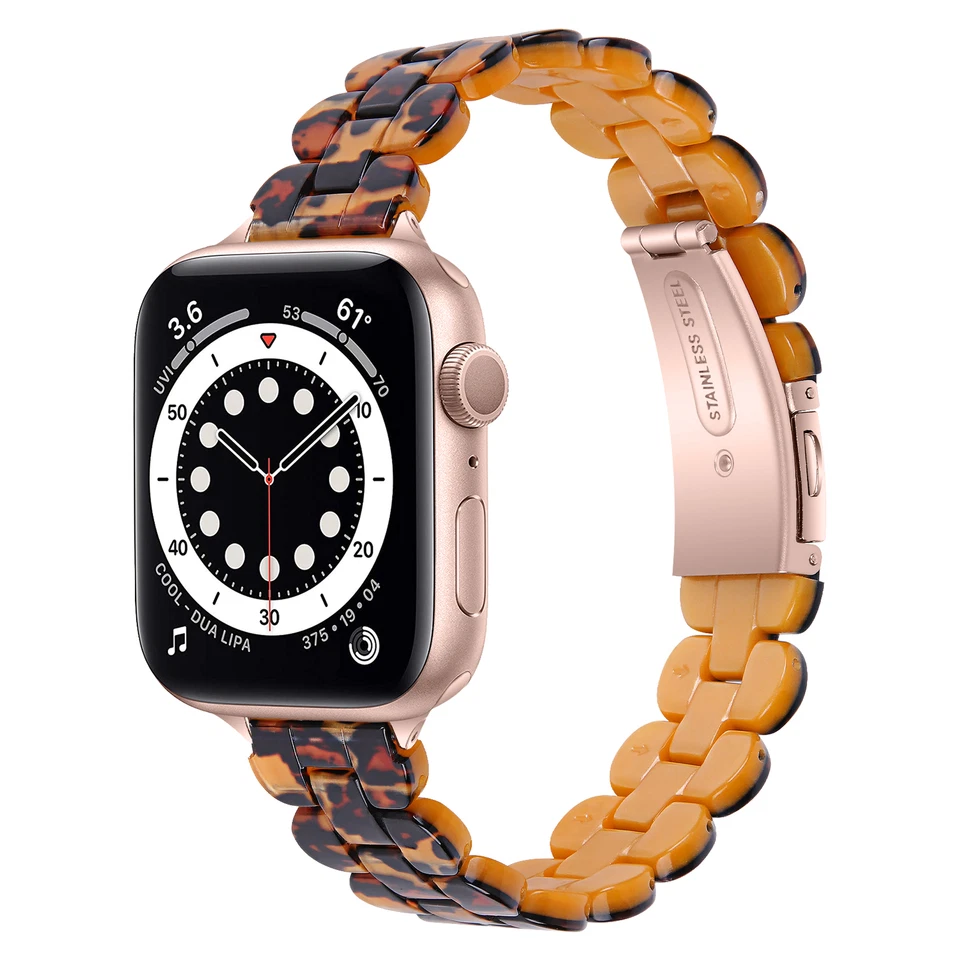 Correa de reloj Lepord de resina para Apple iWatch Series 8 7 6 5 4 49/38/40/41/45 mm Foto 2 de 4