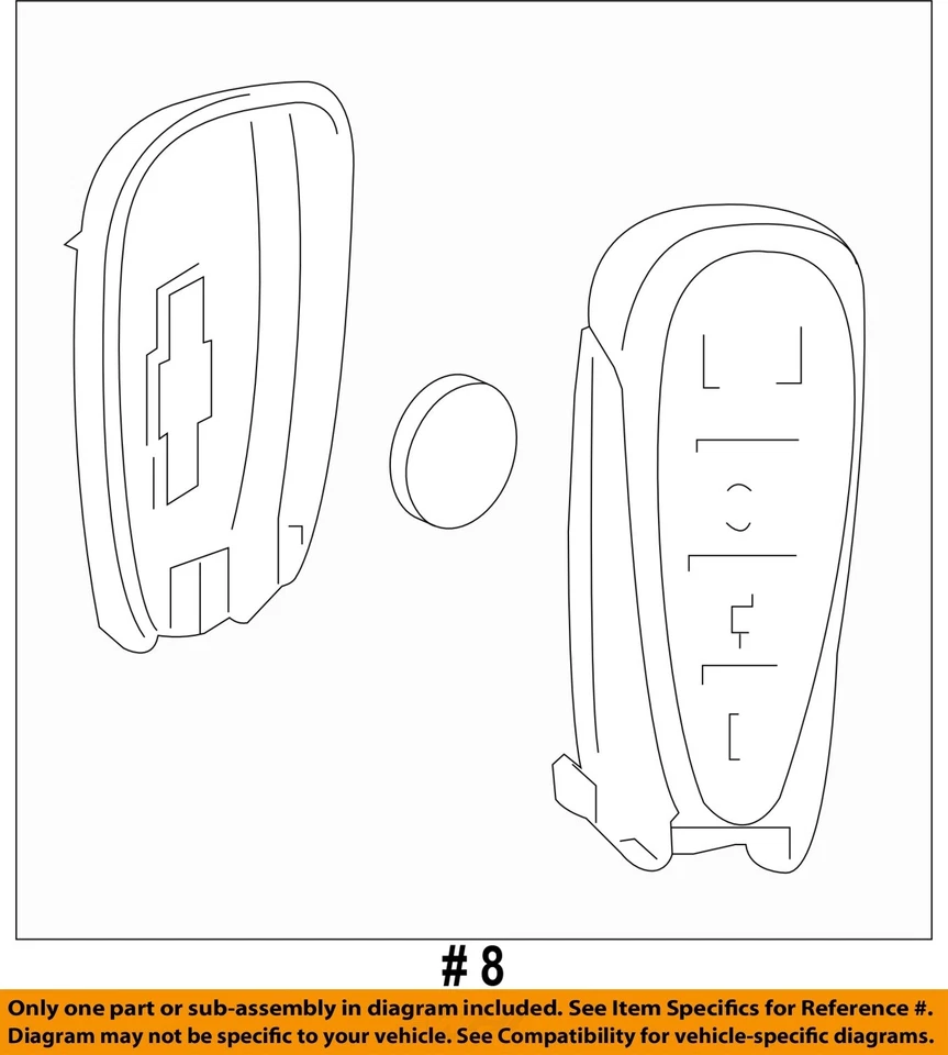 GM OEM 16-20 Camaro componentes elétricos de entrada sem chave - transmissor 13529662 - Imagem 2 de 2
