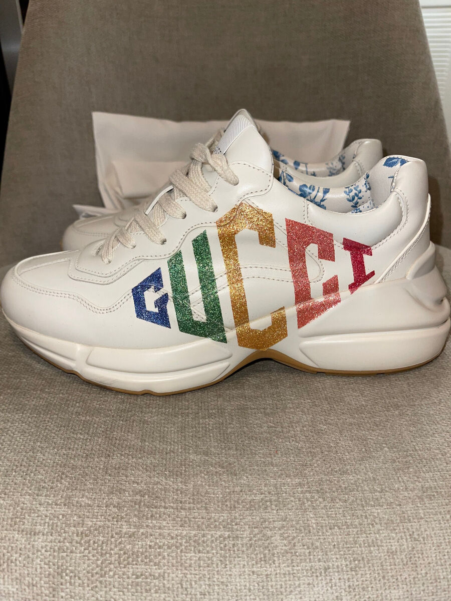 Women's Rhyton glitter Gucci sneaker