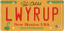 BOB ODENKIRK SIGNED AUTOGRAPH BREAKING BAD LICENSE PLATE  BECKETT BAS COA