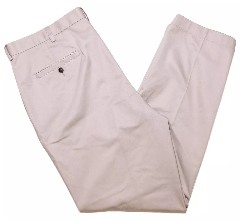 BROOKS BROTHERS Lightweight Advantage Chino Clark Pants Flat Front 38 x 33