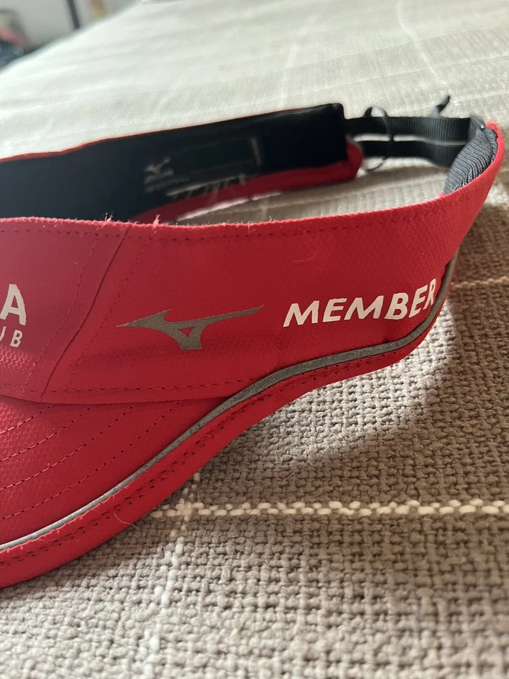 Atlanta Track Club Visera Gorra Correa Trasera Roja Mizuno Ajustable Correr Para Hombres Foto 2 de 4