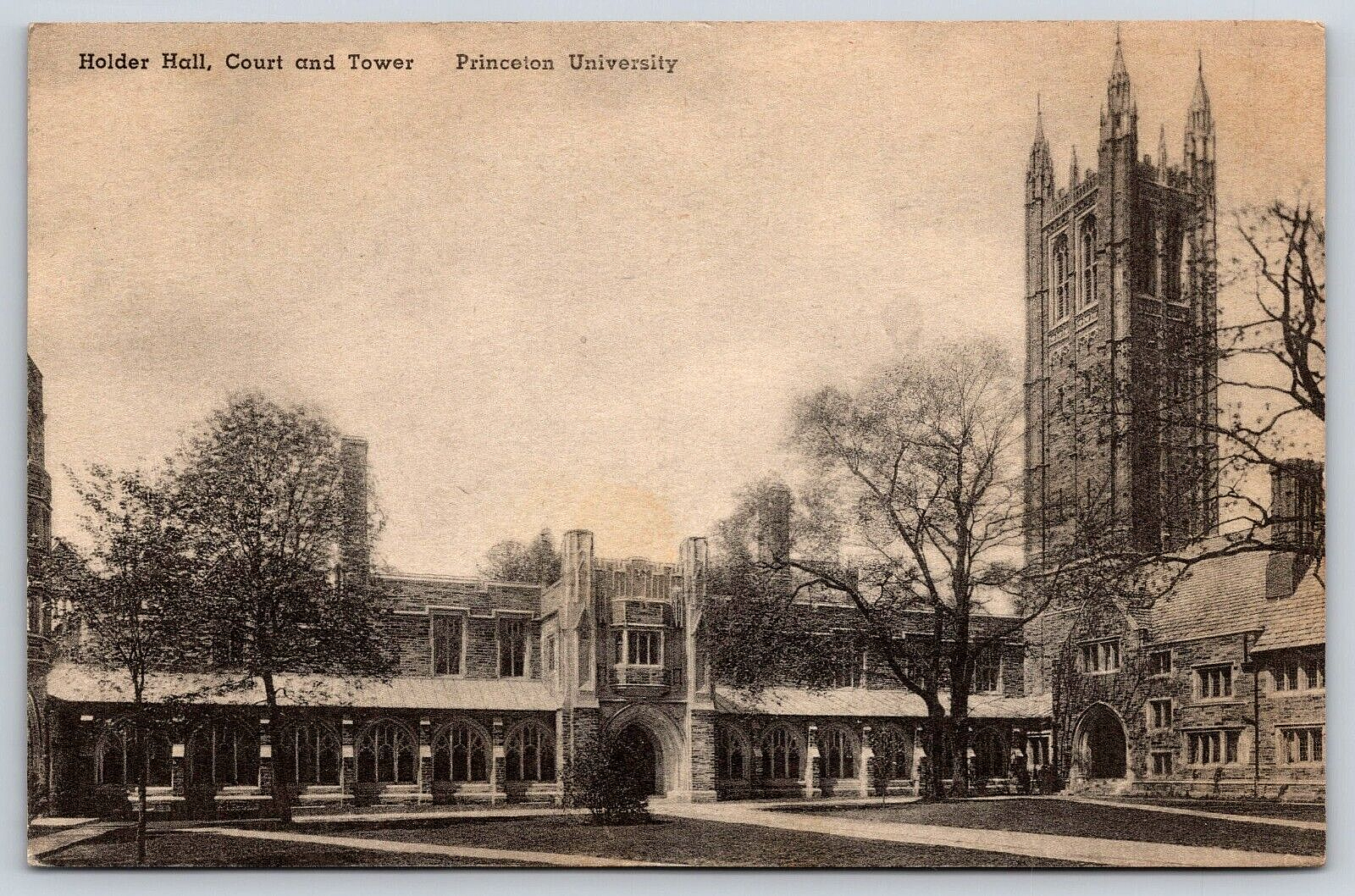 Princeton, NJ-New Jersey, Princeton University, Holder Hall Court Tower Postcard