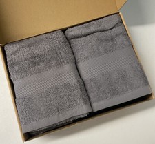 8 Piece SEMAXE Bath Towel Set, 100 Cotton GREY 2 Bath 2 Hand 4 Washcloths Soft