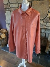 Threadbare Pu Trucker Jacket/shirt/dress Size 12 Copper Bnwt Rrp £60