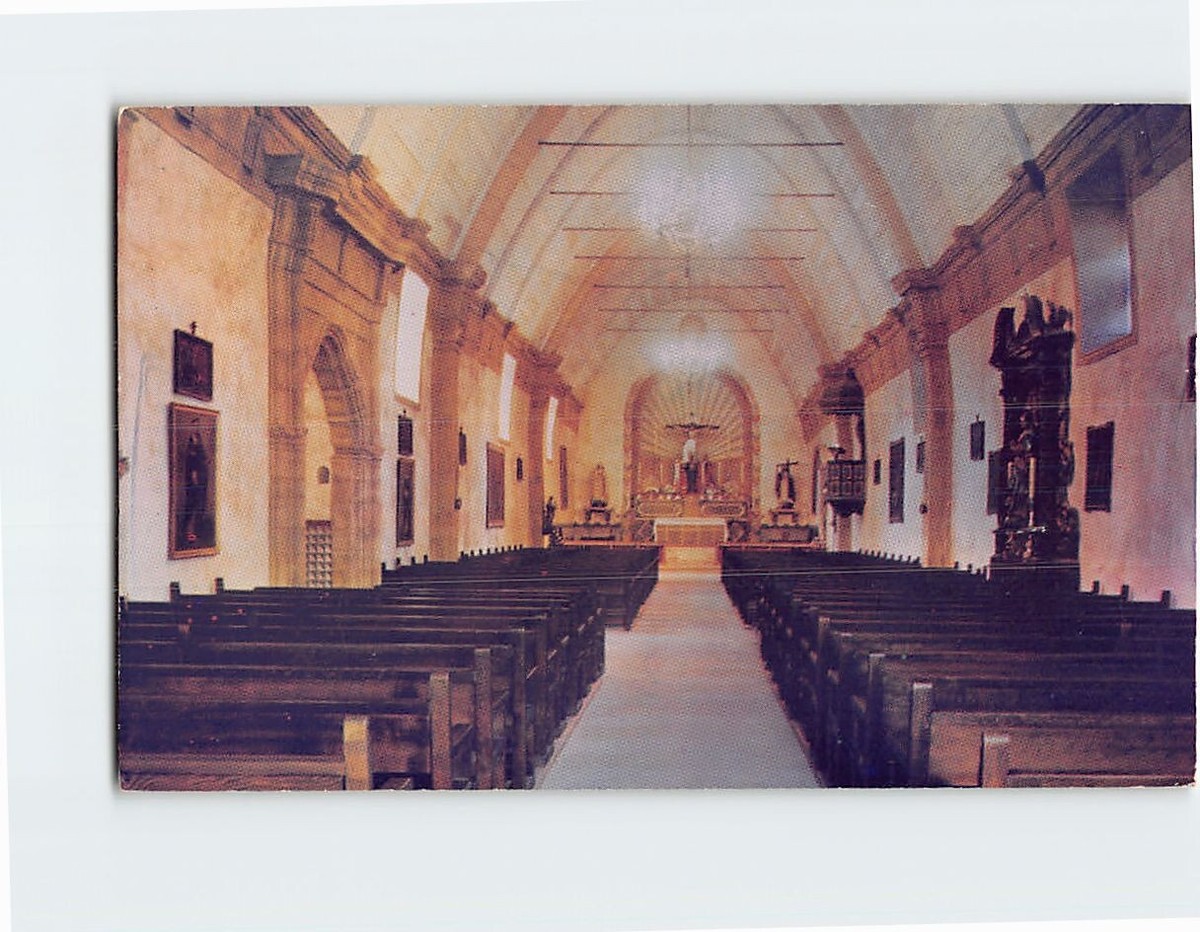 Postcard Interior of Carmel Mission Carmel California USA | eBay