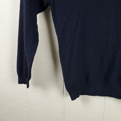 Ted Baker London Sweater Mens Size 6 Blue Mock Neck 1/4 Zip Long Sleeve Knitted - Picture 6 of 15