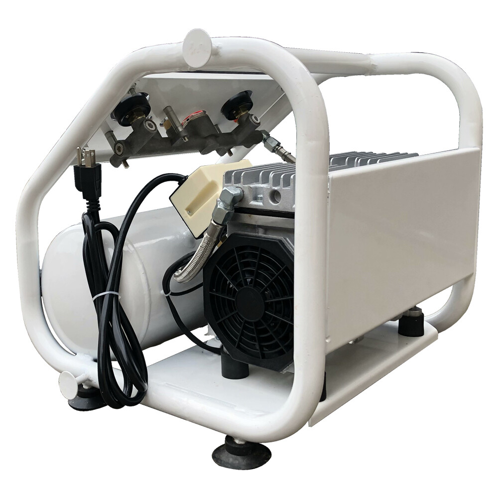 1 HP 2 Gal 7.6L Ultra Quiet Oil-free Portable Air Compressor 110V 3.9Cfm 0.8mpa