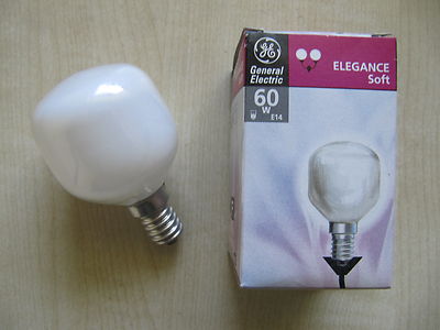 GENERAL ELECTRIC Tropfen  SOFT WHITE E14 60W   T45 SIL 25 GLÜHLAMPE DIMMBAR !!!