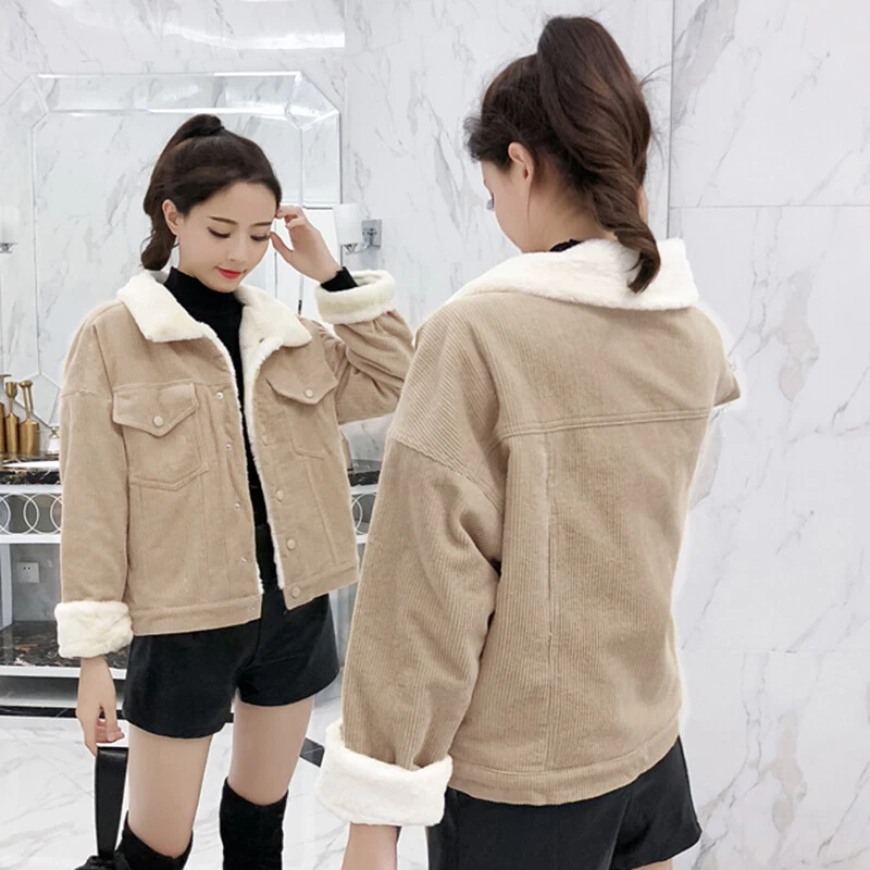 Corduroy jacket hotsell womens fur