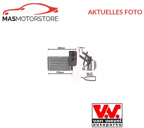 WÄRMETAUSCHER INNENRAUMHEIZUNG VAN WEZEL 43006099 P FÜR RENAULT KANGOO