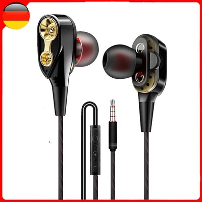 Wired Earbuds with Mic - with Deep Bass In-Ear Headset for Sports Running