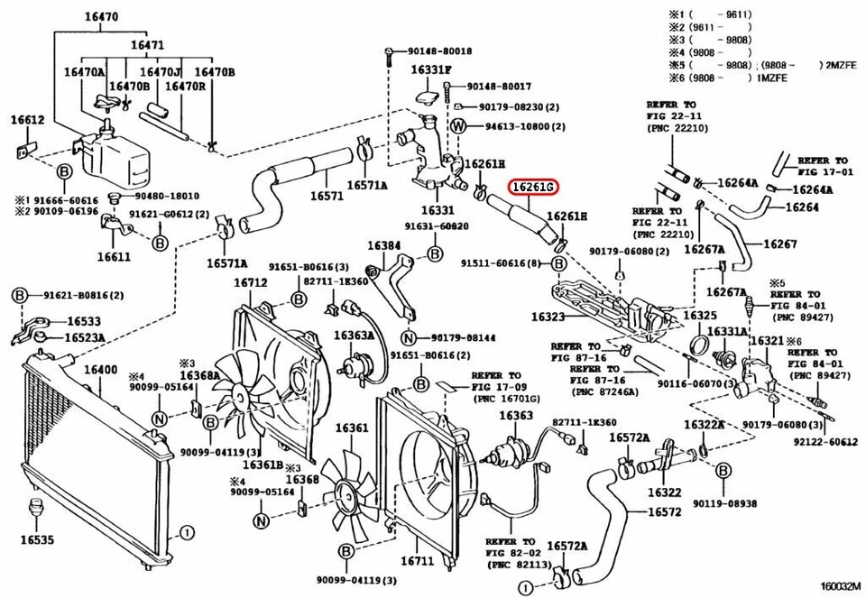 Toyota OEM Water By Pass Hose NO.1 16261-20010 for Camry Avalon LEXUS ES330 - Image 3 of 4