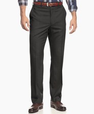  280 Michael Kors Men Gray Classic Fit Flat Front Suit Dress Pants Size 34W 29L