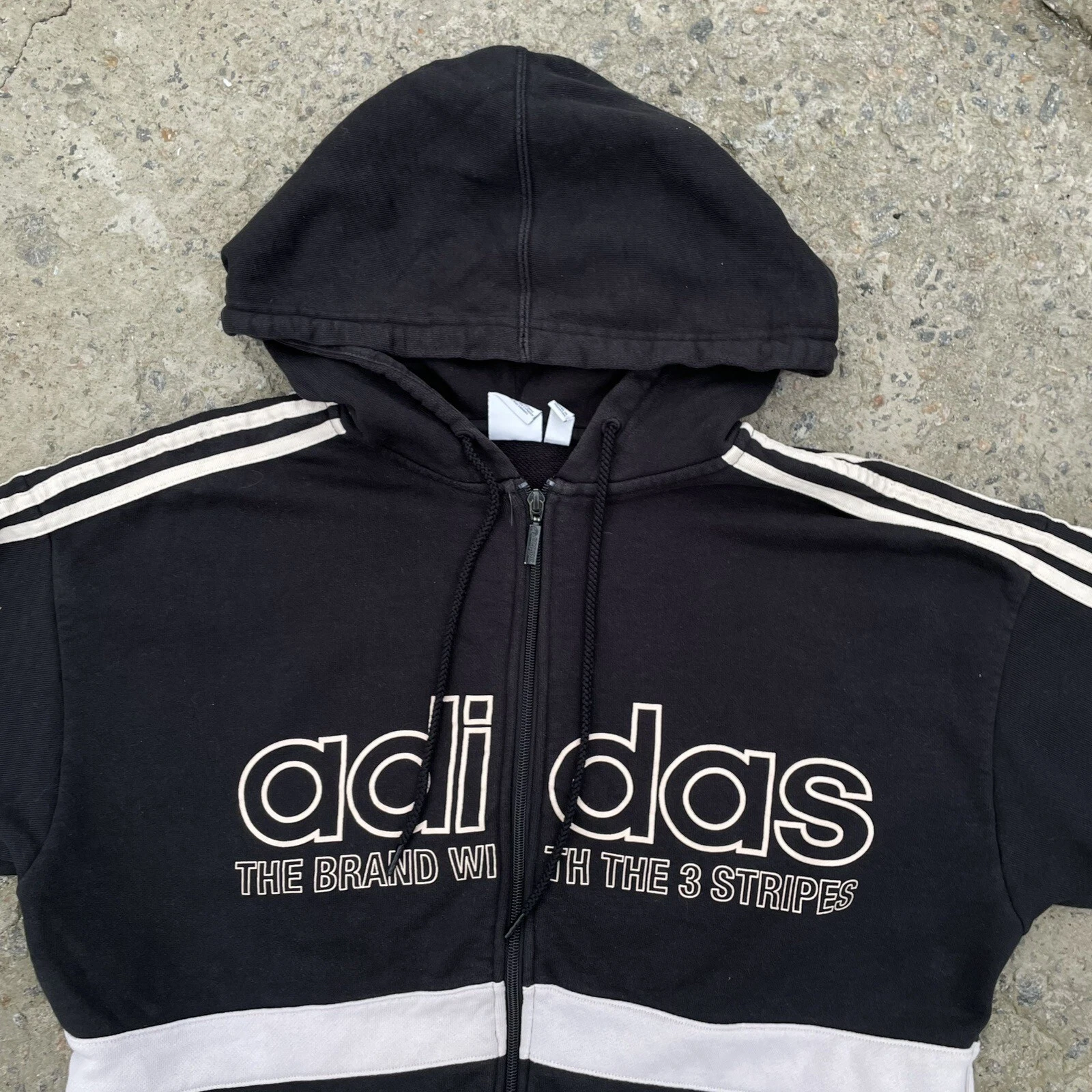 SUPREME Felpa con cappuccio vintage Adidas cerniera maglione con cappuccio stile Y2K USA 90 grande logo