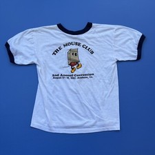 vintage mickey mouse club tee shirt ringer 50/50 70s L disney
