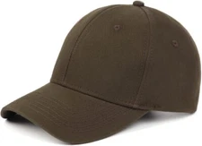 Zylioo XXL High Crown Baseball Cap,Oversized Structured Medium-Large, Coffee 