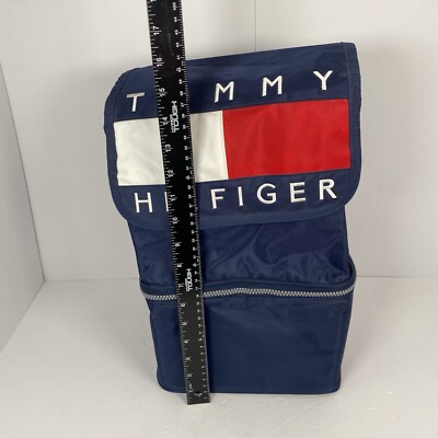 Vintage 90s Tommy Hilfiger Big Flag Logo Backpack Beach Bag  display picture 3