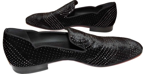 Christian Louboutin Loafers Men's Dandy Chick-Black Crystals Shoes 42 1/2 - 9.5 - Picture 4 of 9