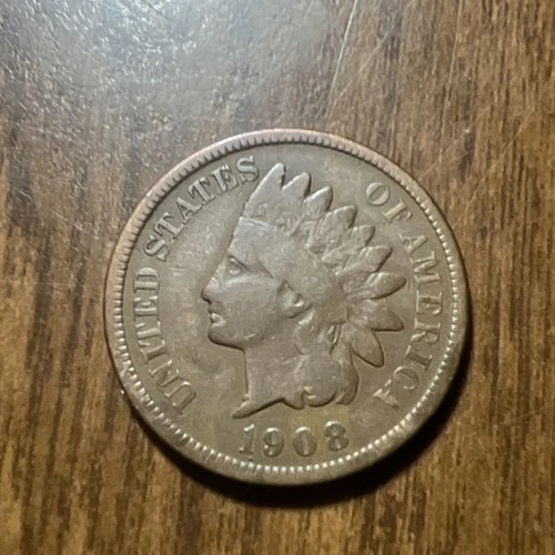 1908 Indian Head Cent Penny  Nice Details “Actual Coin Pictured"
