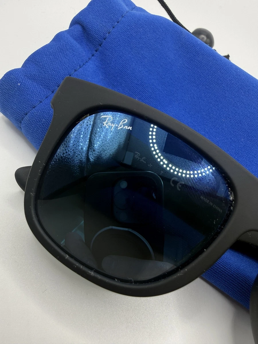 Ray-Ban Sonnenbrille Jungen schwarz eckig getönt UV400 RJ 9069S 7028/55 Etui