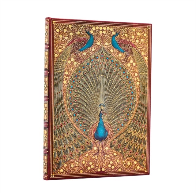 Hafiz’s Peacocks (Sangorski & Sutcliffe) Midi Lined Hardcover Journal (Elastic