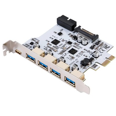 Add On Card USB 3.0 PCI-E Type C Expansion Card PCI Express PCI-E to USB 3.0 