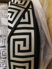 Aztec Elastic, fancy elastic, 50mm elastic, black/lt gold, lurex elast