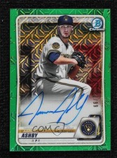 2020 Bowman Mega Box Chrome Mojo Auto Green /99 Aaron Ashby #BMA-AA Auto 0m4q