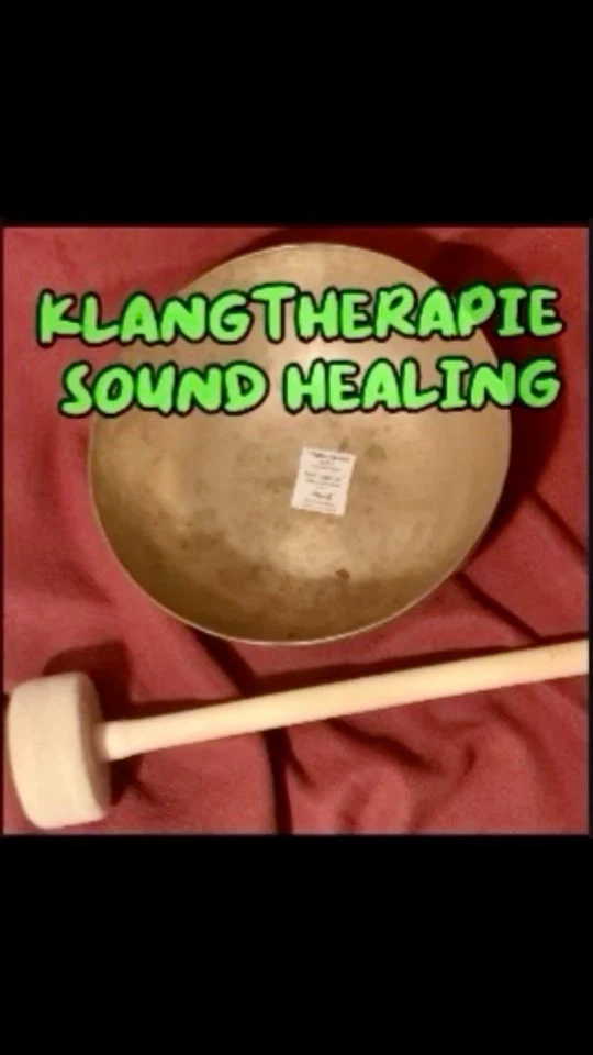 Große 22 cm Klangschale, Ausstellungsstück wie neu Singing Bowl mit Filz-Klöppel - Bild 2 von 4