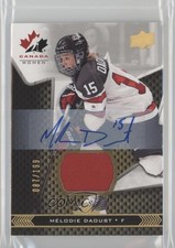 2018 Upper Deck Team Canada Juniors Premium Swatch /199 Melodie Daoust Auto 0o5t