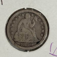 1850 United States of America Seated Liberty Dime