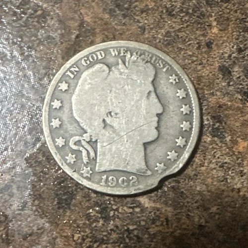 1902 S Barber Half Dollar San Francisco Mint 90% Silver USA Coin Liberty Head