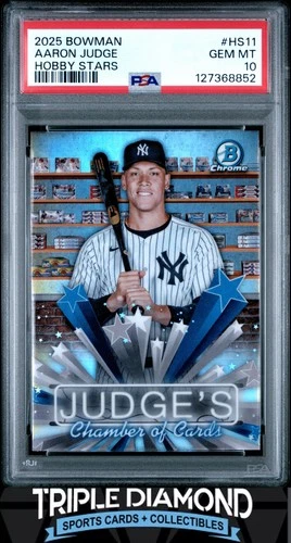 2025 Bowman Chrome Aaron Judge Hobby Stars Yankees PSA 10 Gem MT BNA632