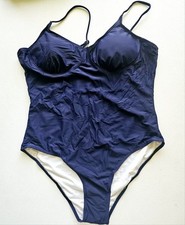 Ladies Navy Blue One Piece Swimsuit Sz XXL