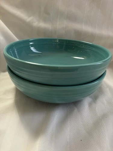 NEW Fiesta Large Serving Bistro Bowls 9.25" Turquoise - Set of 2 *With Flaws