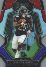 2022 Panini Select Blue White Red Die-Cut Trestan Ebner RC #119 Chicago Bears